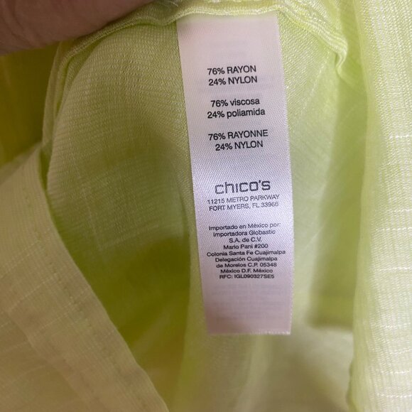 Chicos Button Up Blouses Lot Of 2 Womens Size 3 (US XL) Sheer Lightweight Roll T - Picture 8 of 15